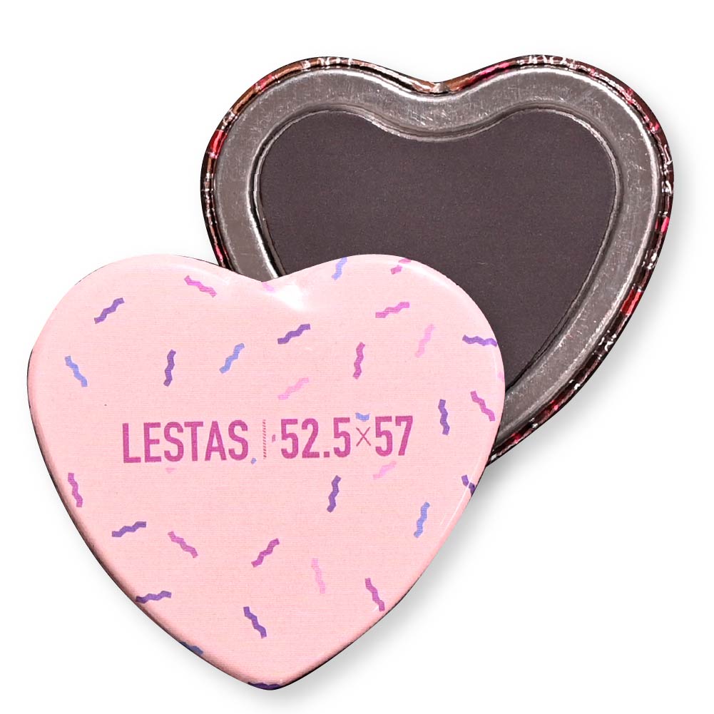 缶マグネット ハート型(クリア) 52.5x57mm マグネットシート