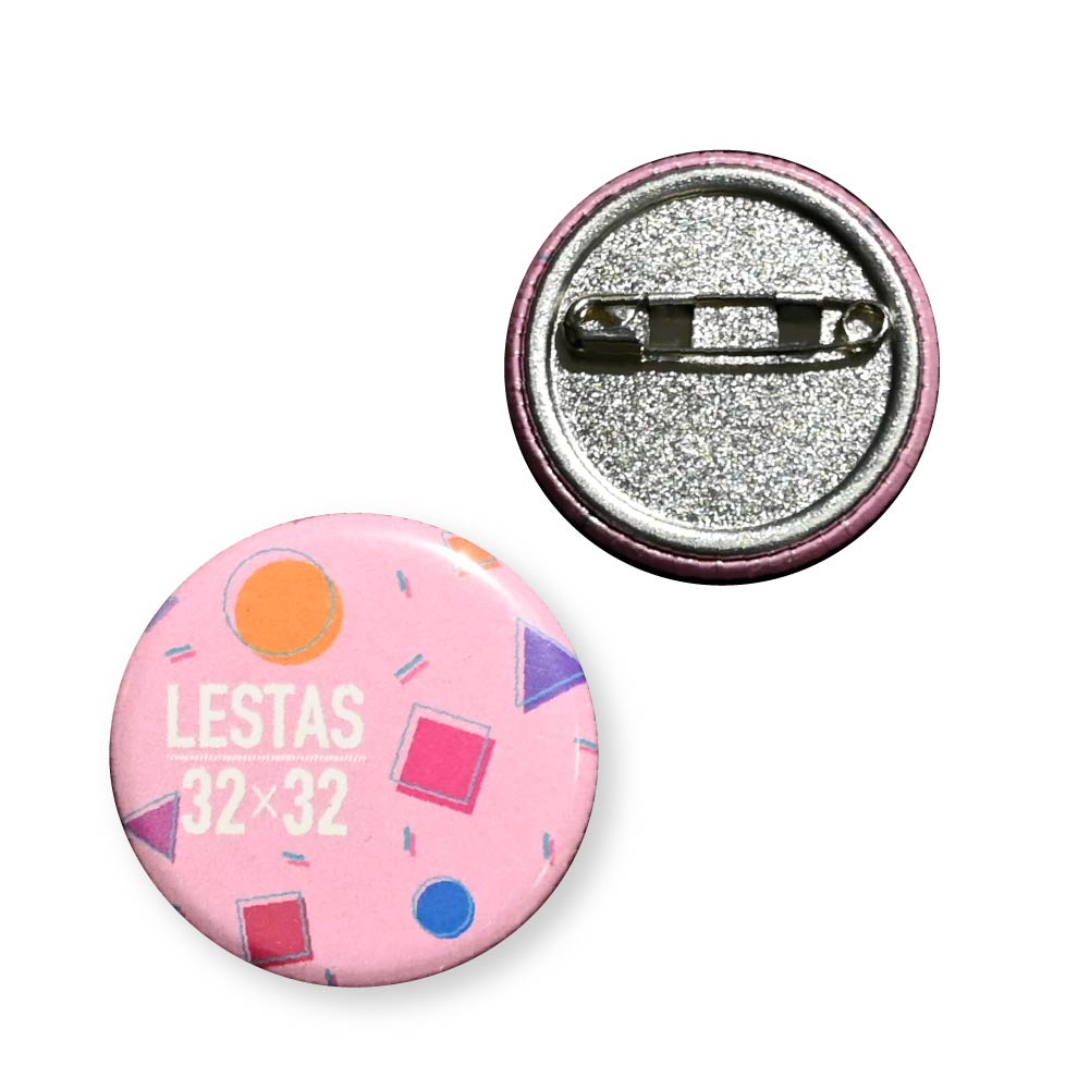 缶バッジ 円形(クリア) 32x32mm 安全ピン(梨地)