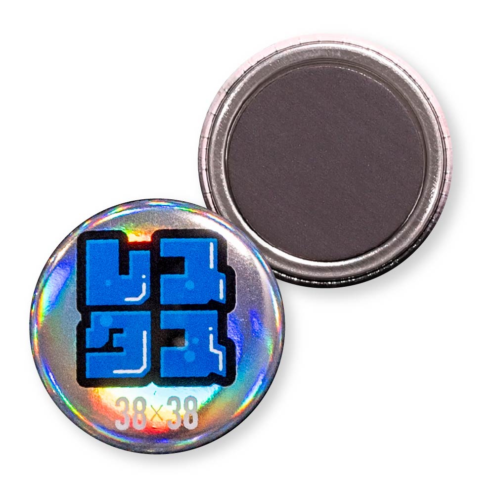 缶マグネット 円形(オーロラ) 38x38mm マグネットシート