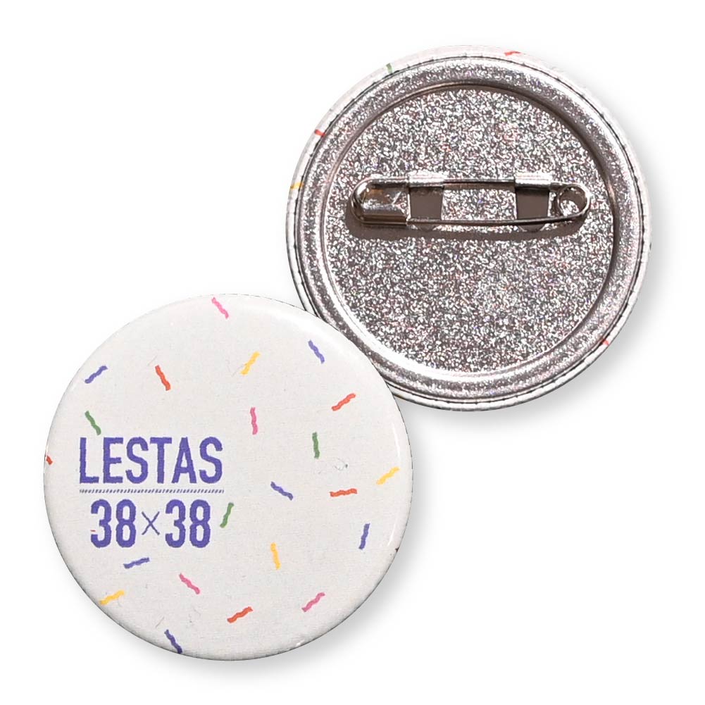 缶バッジ 円形(クリア) 38x38mm 安全ピン(光沢)