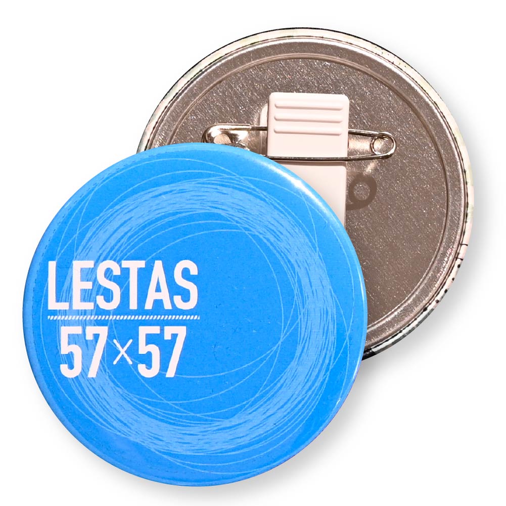 缶バッジ 円形(クリア) 57x57mm 安全ピン付きクリップ(光沢)