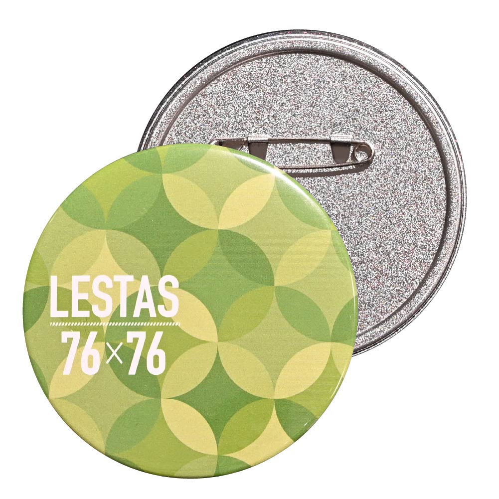 缶バッジ 円形(クリア) 76x76mm 安全ピン(梨地)