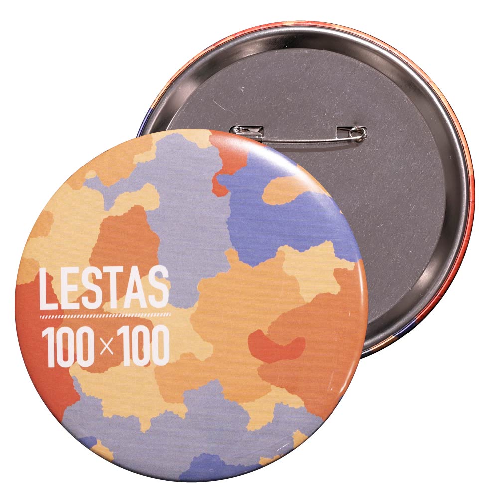 【無料サンプル】缶バッジ 円形(クリア) 100x100mm 安全ピン(光沢)