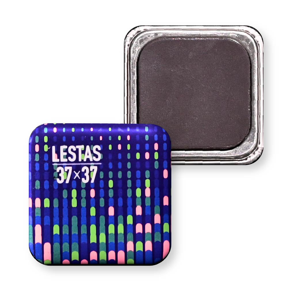 缶マグネット 正方形ラウンドコーナー(クリア) 37x37mm マグネットシート