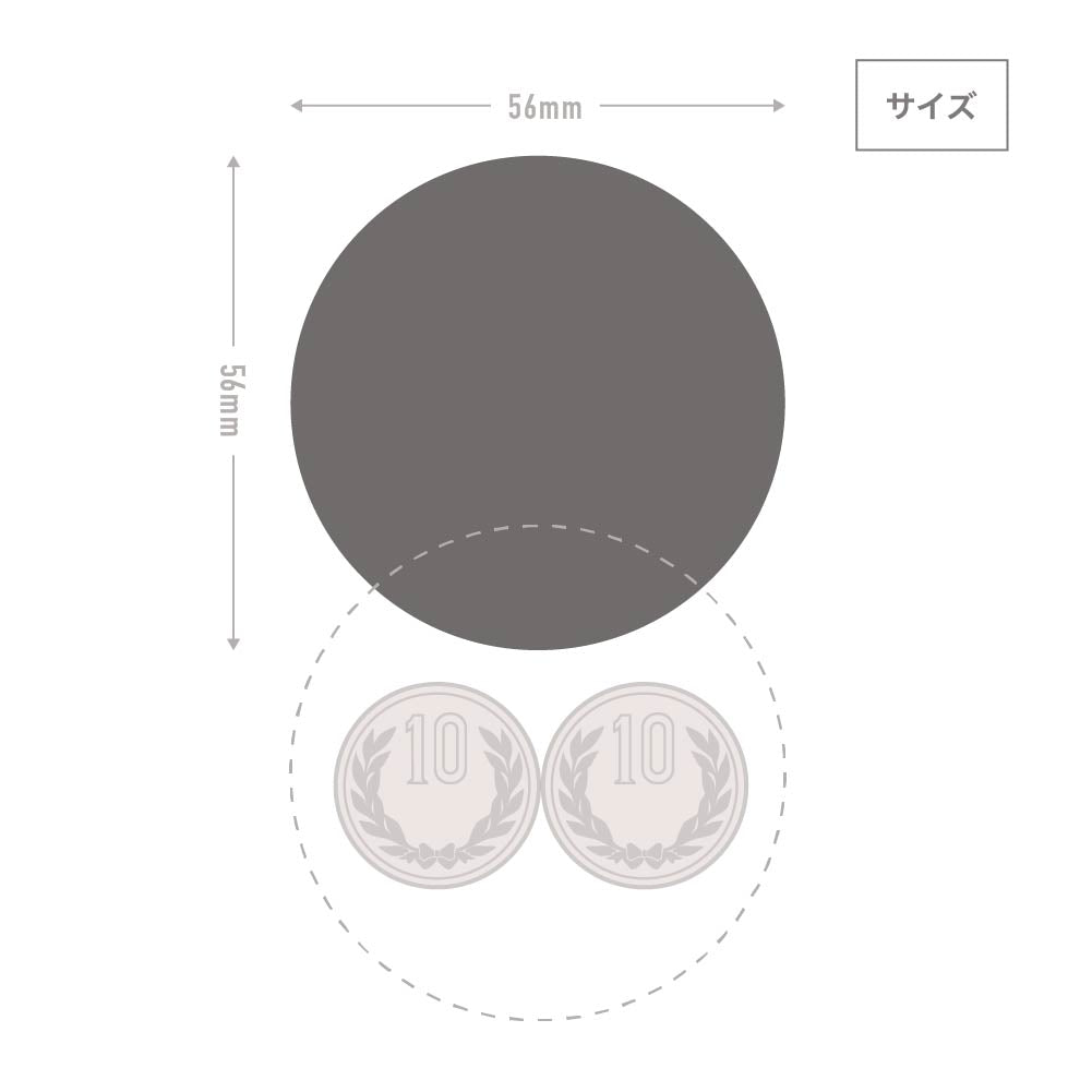 缶ミラー 円形(クリア) 56x56mm ミラー
