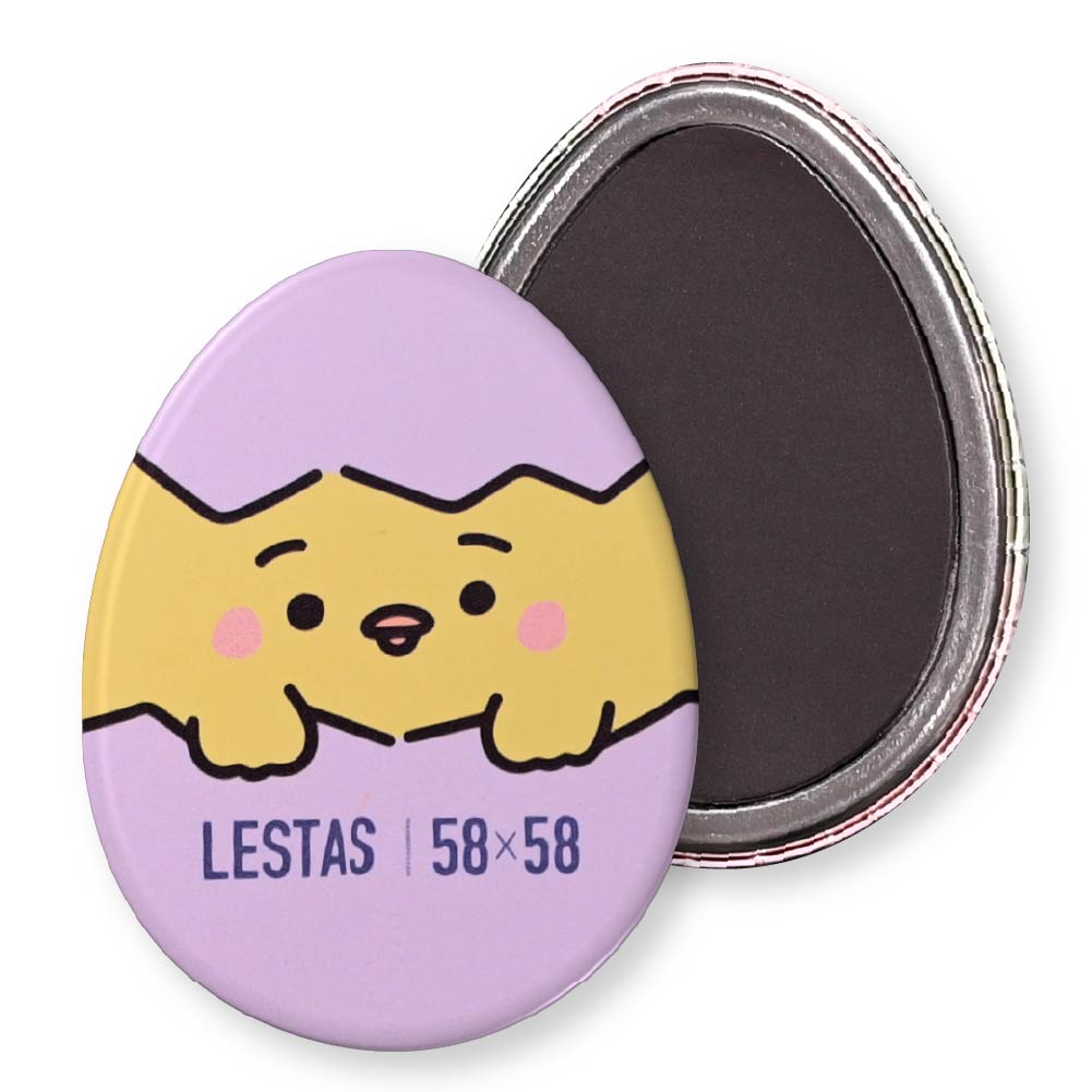 缶マグネット たまご型(クリア) 60x46mm マグネットシート